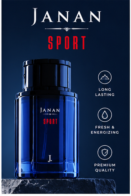 JANAN SPORT Eau de Parfum for Men – 100ml Premium Long-Lasting Fragrance