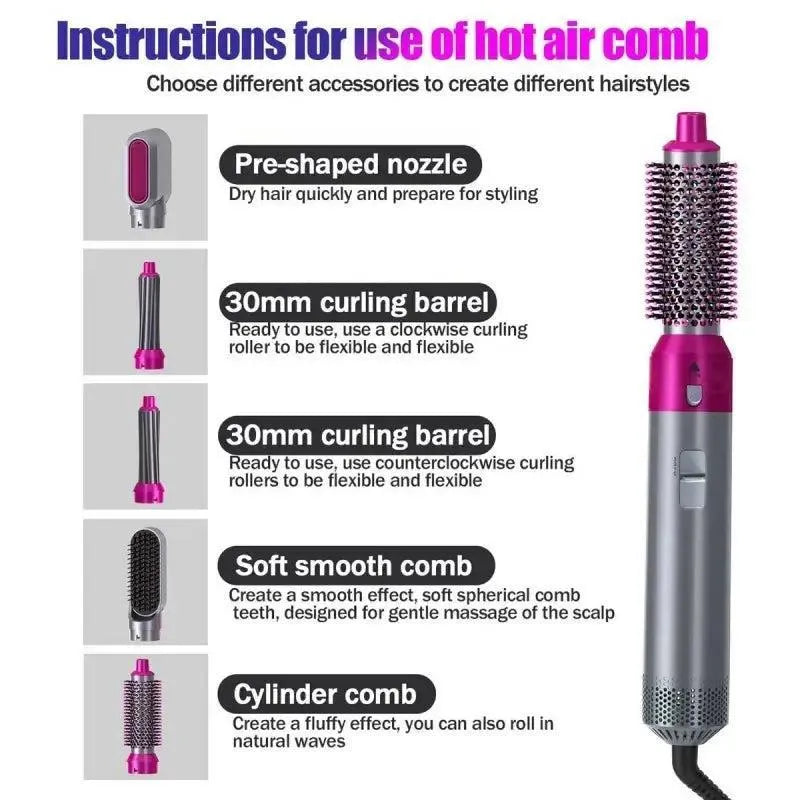 5In 1 hair styling strightner