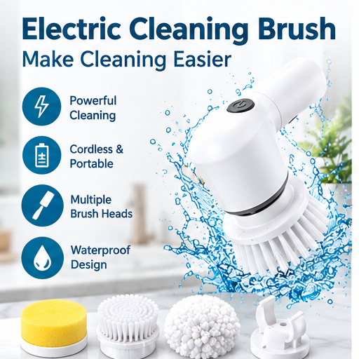 Automatic Spin Cleaning Brush – Multi-Purpose Electric Scrubber for Kitchen, Bathroom