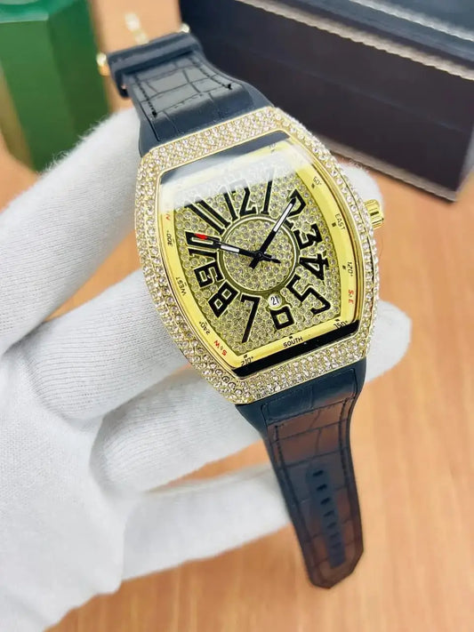 Frank Muller Gold diamond watch