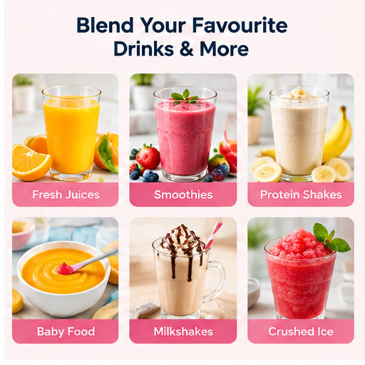 Portable Mini Blender – Compact Smoothie Maker for Home, Travel & Gym