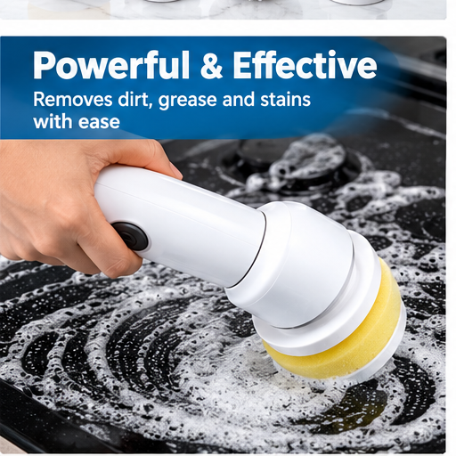 Automatic Spin Cleaning Brush – Multi-Purpose Electric Scrubber for Kitchen, Bathroom