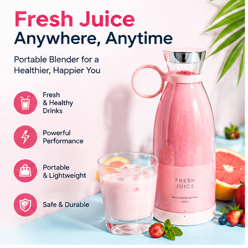 Portable Mini Blender – Compact Smoothie Maker for Home, Travel & Gym
