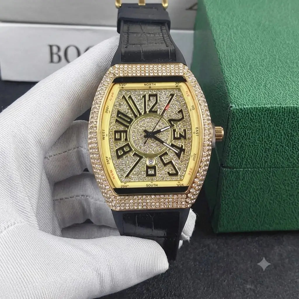 Frank Muller Gold diamond watch