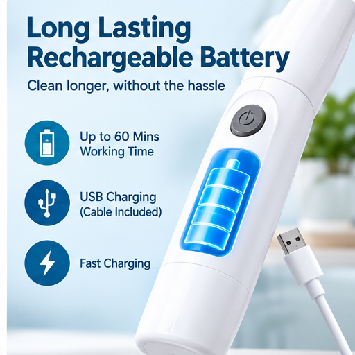 Automatic Spin Cleaning Brush – Multi-Purpose Electric Scrubber for Kitchen, Bathroom