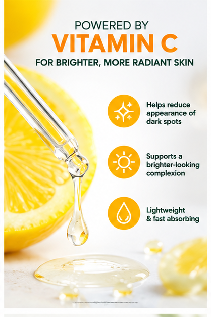 Garnier Bright Complete Vitamin C Booster Serum 30ml – Dark Spot Care & Brightening Facial Serum